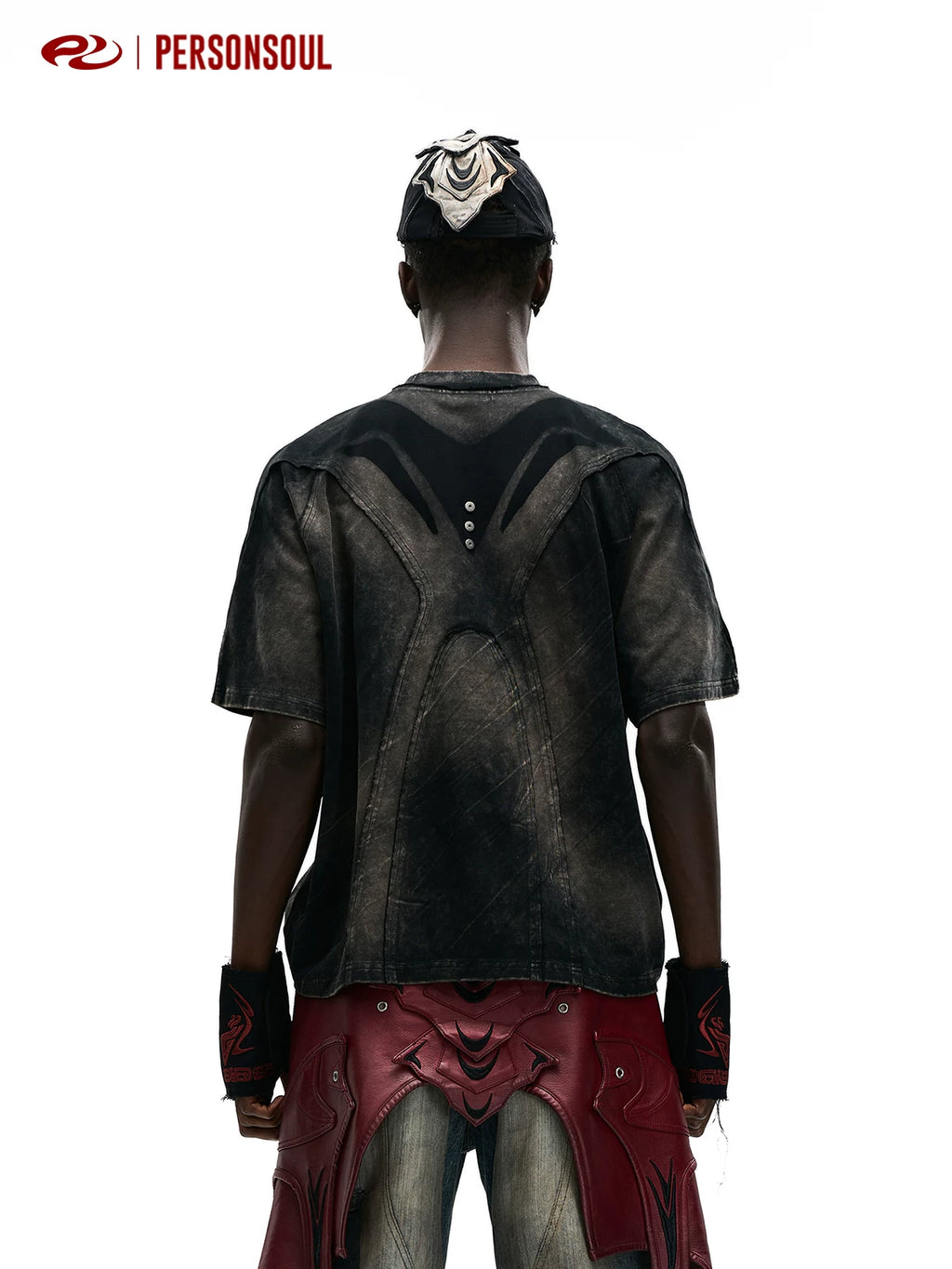 PERSONSOUL Retro Old Loose Tee