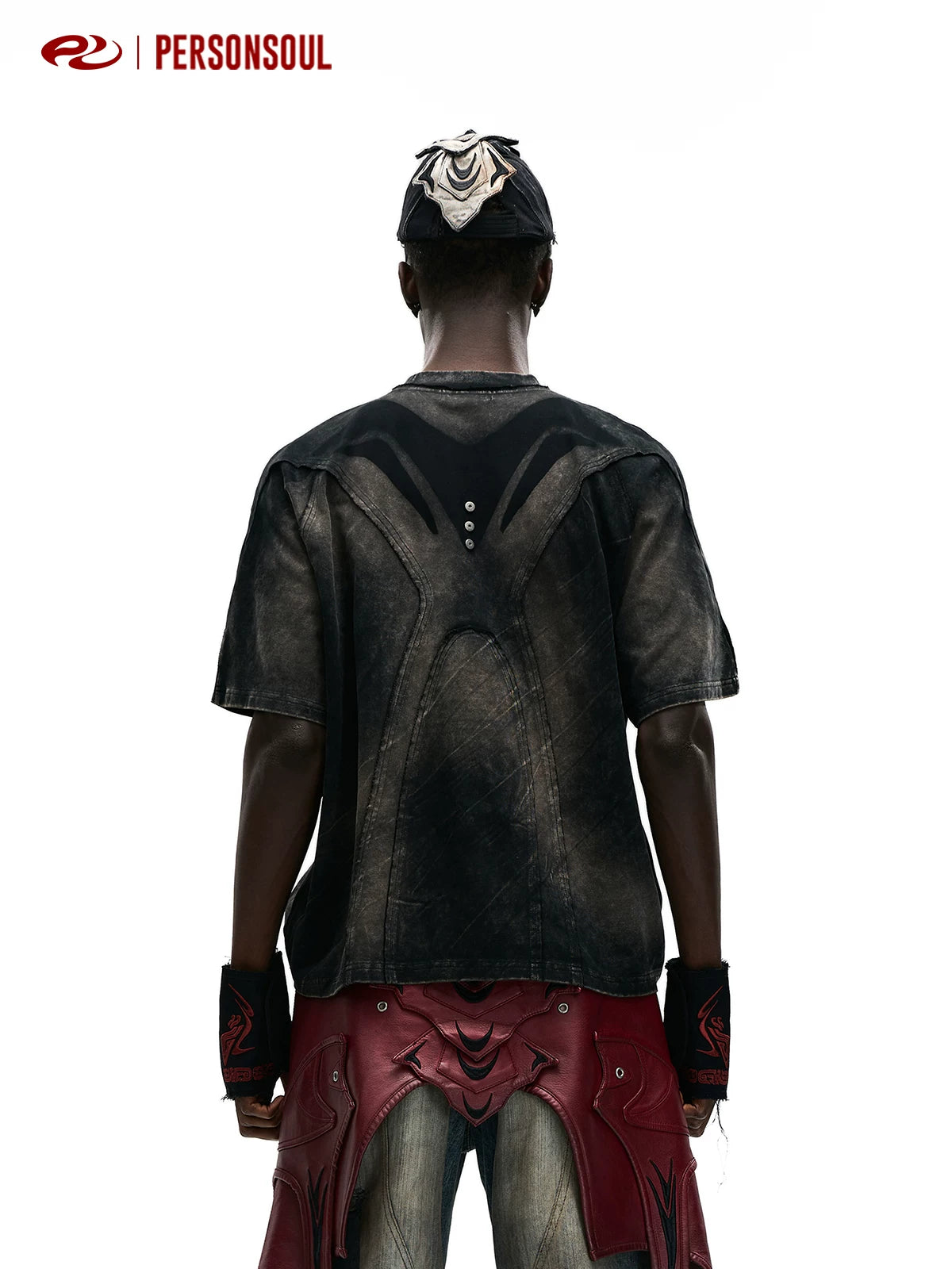 PERSONSOUL Retro Old Loose Tee