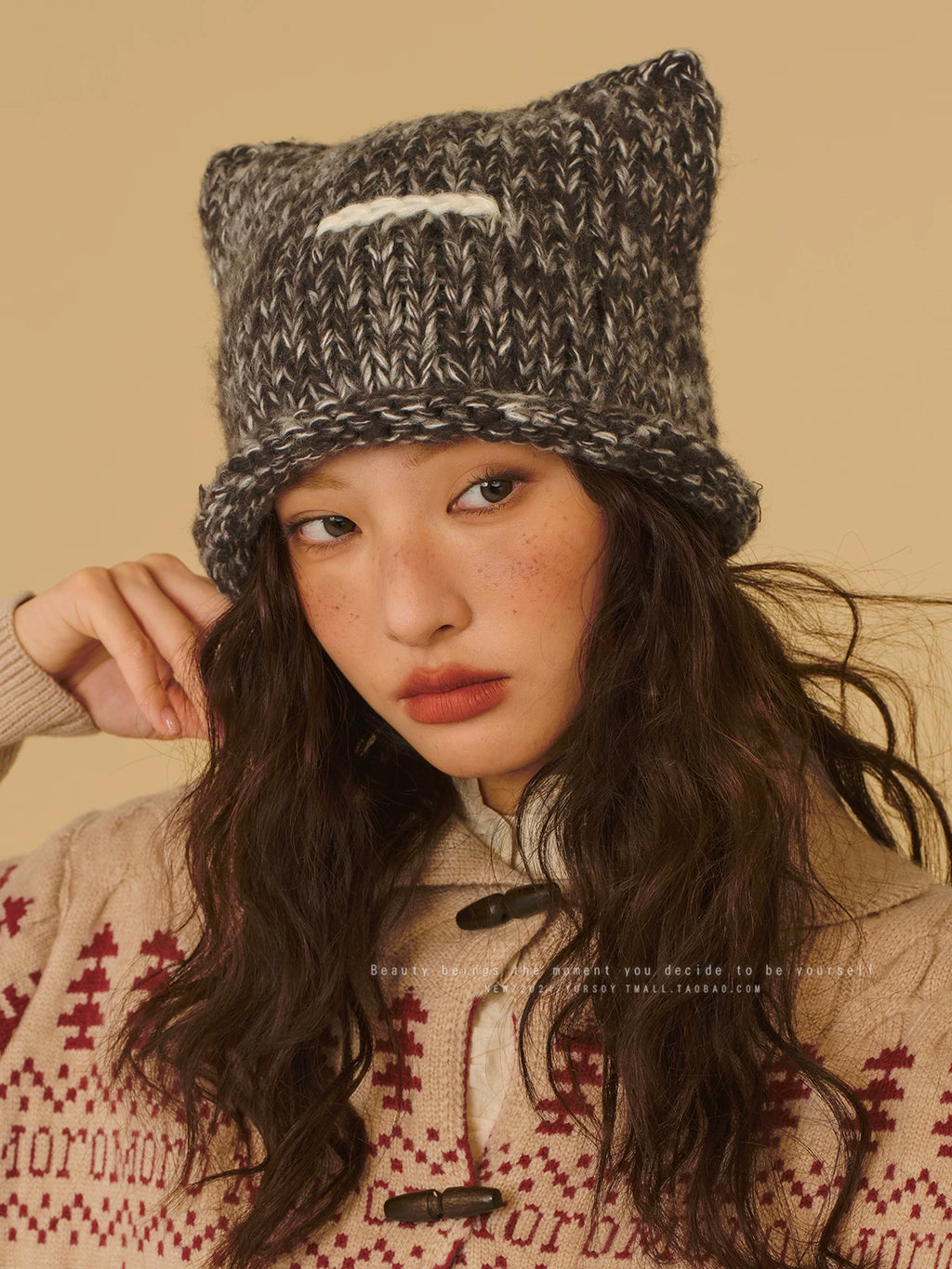 YORSOY Vintage Knitted Thermal Beanie