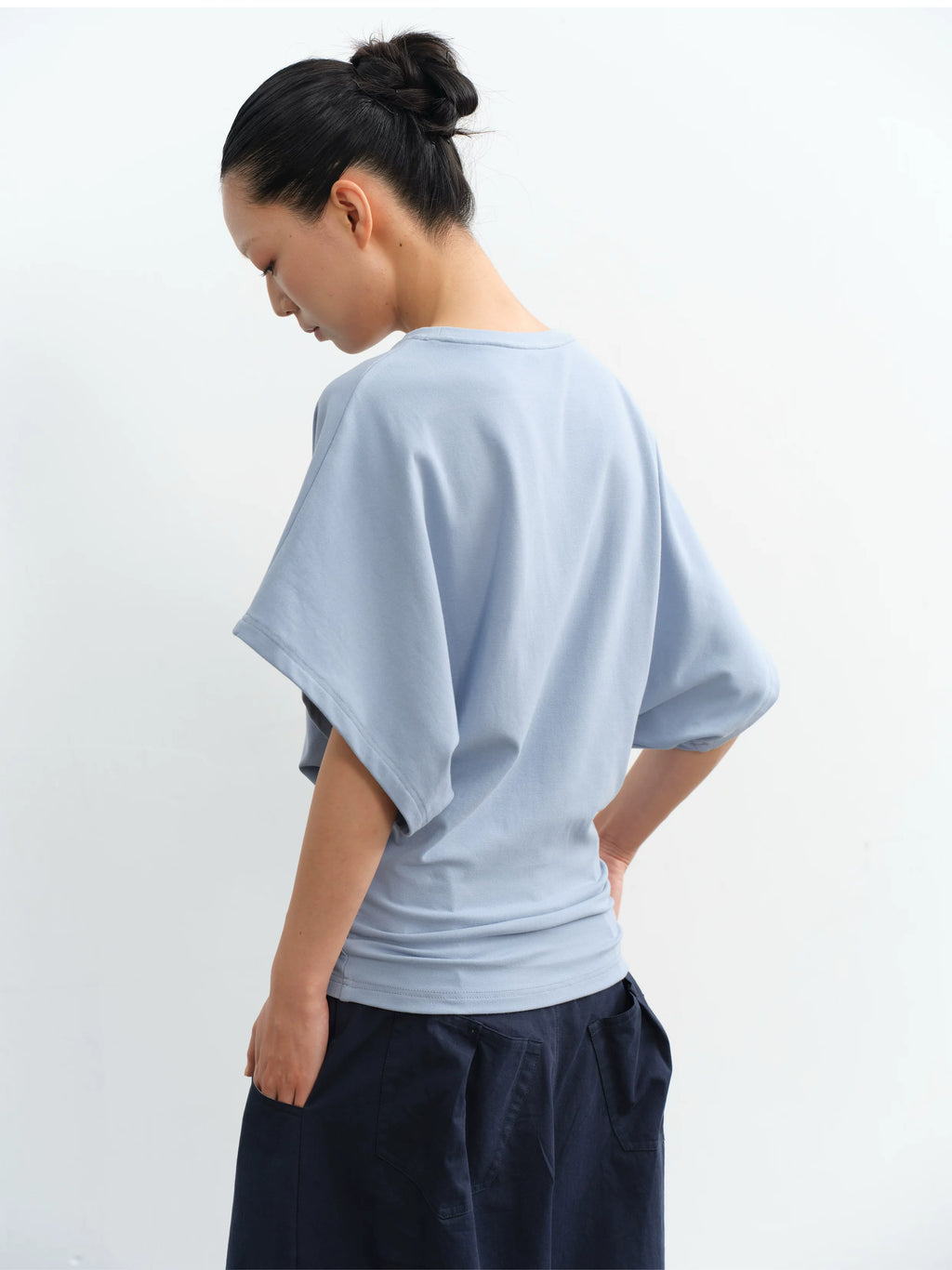 LINY LIBERTY Minimalist Lazy Loose Round Neck Tee