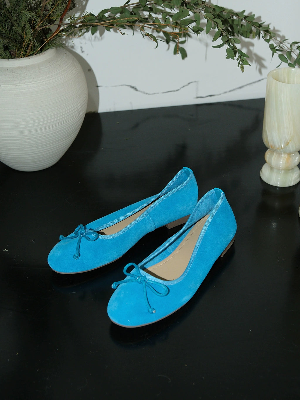 Mooreyu Bow Round Head Ballet Shoes