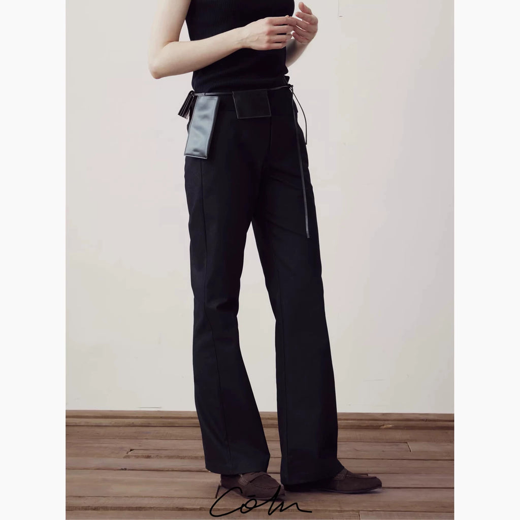 COLN Low-rise Flared Slacks