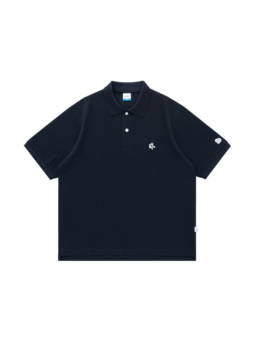 BENT IDEA Embroidered Simple Polo Shirt Tee