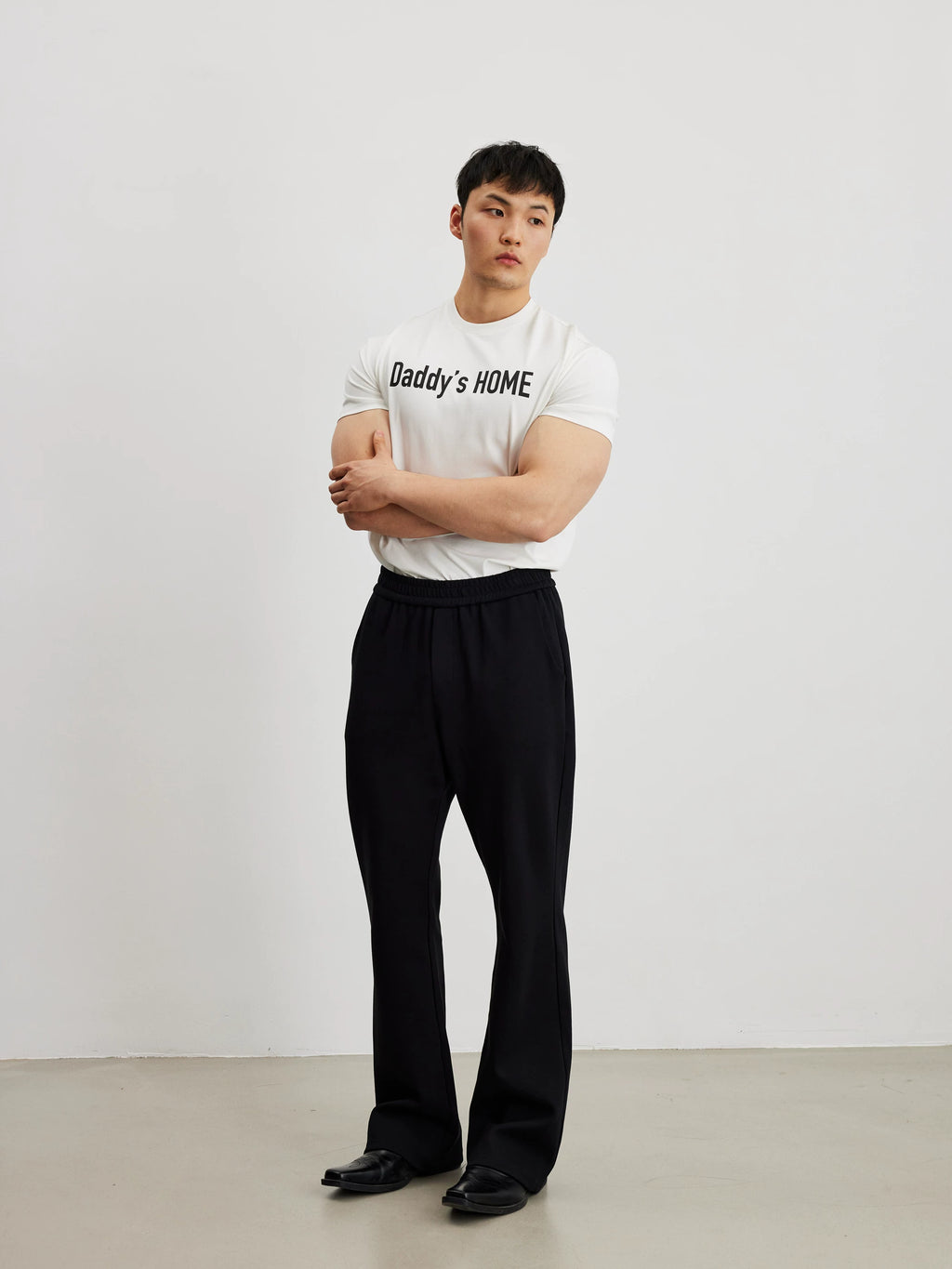 AFTERGLOW Cool Slogan Printed Slim Tee