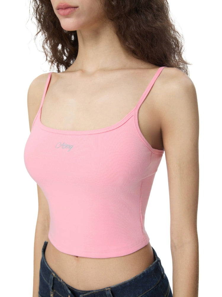 ABMY Candy-colored Basic Sling Vest with Chest Pad