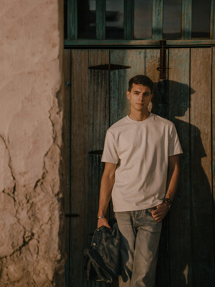 Simwood Basic Heavy Casual Round Neck Tee