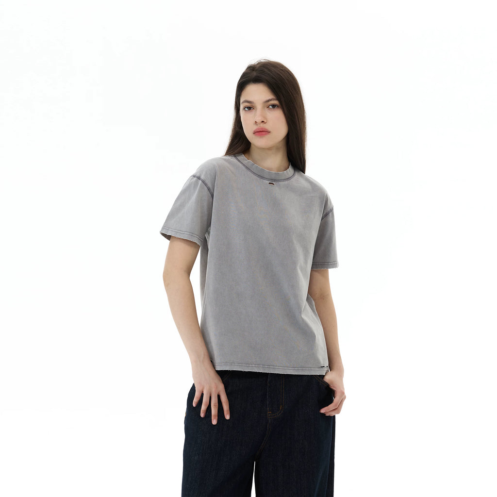 WLNEXT Vintage Ripped Casual Tee