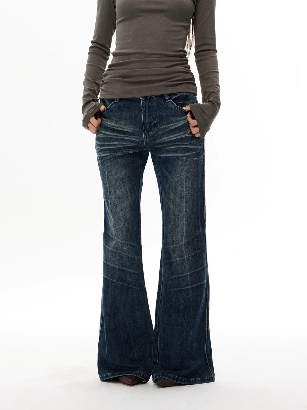 WLNEXT Casual Micro-Flared Jeans