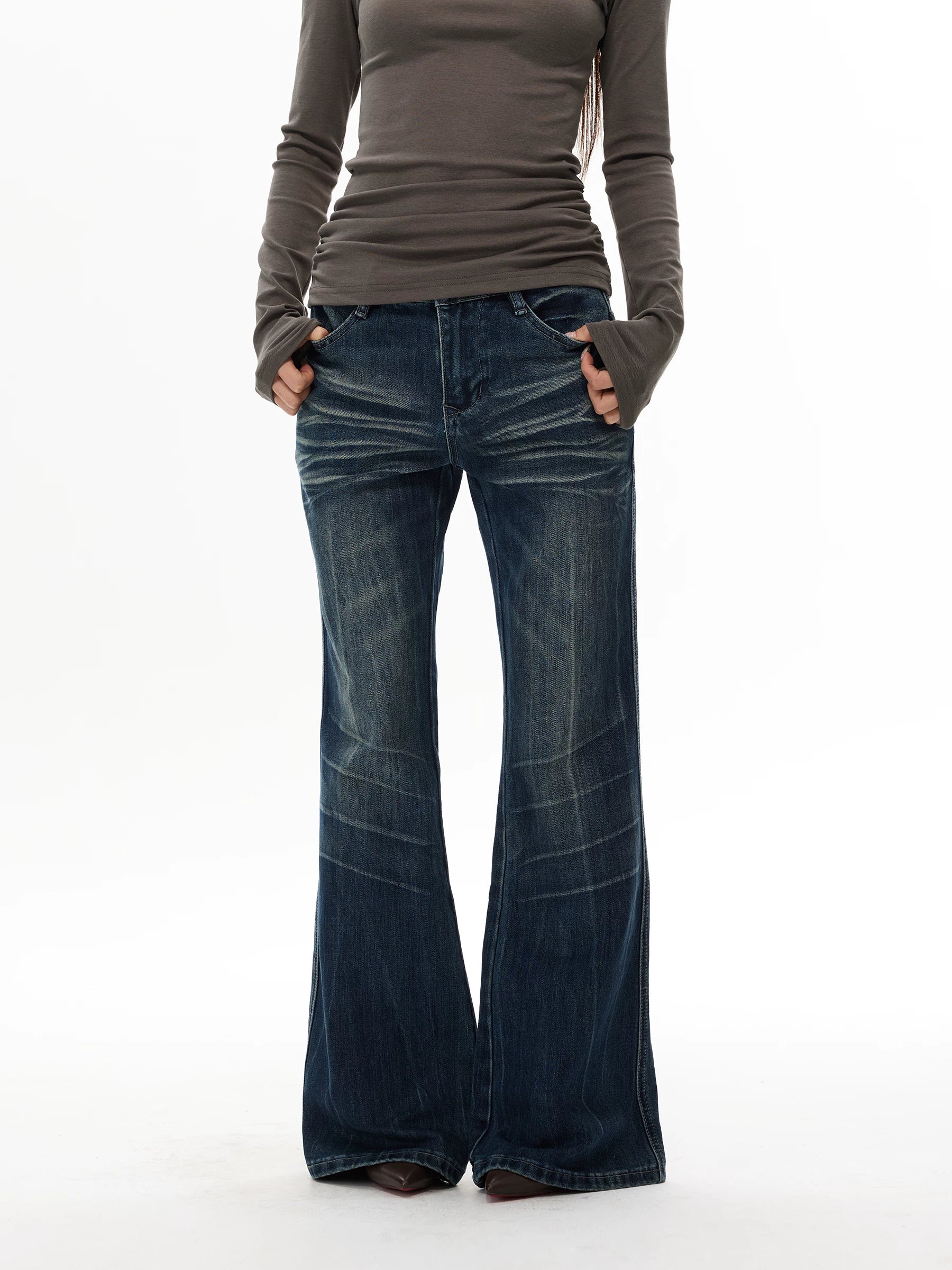 WLNEXT Casual Micro-Flared Jeans