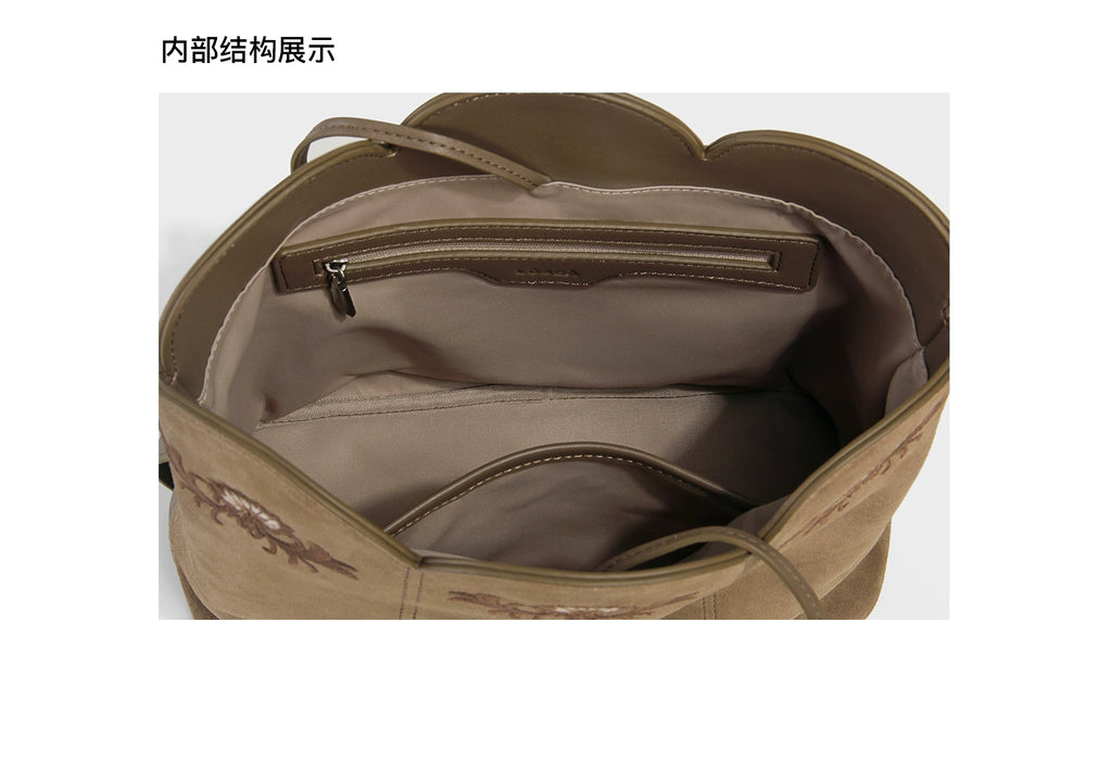LOSEA Leather Matte Messenger Bag