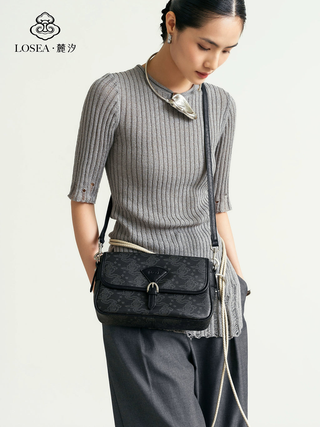 LOSEA Versatile New Chinese Small Square Bag