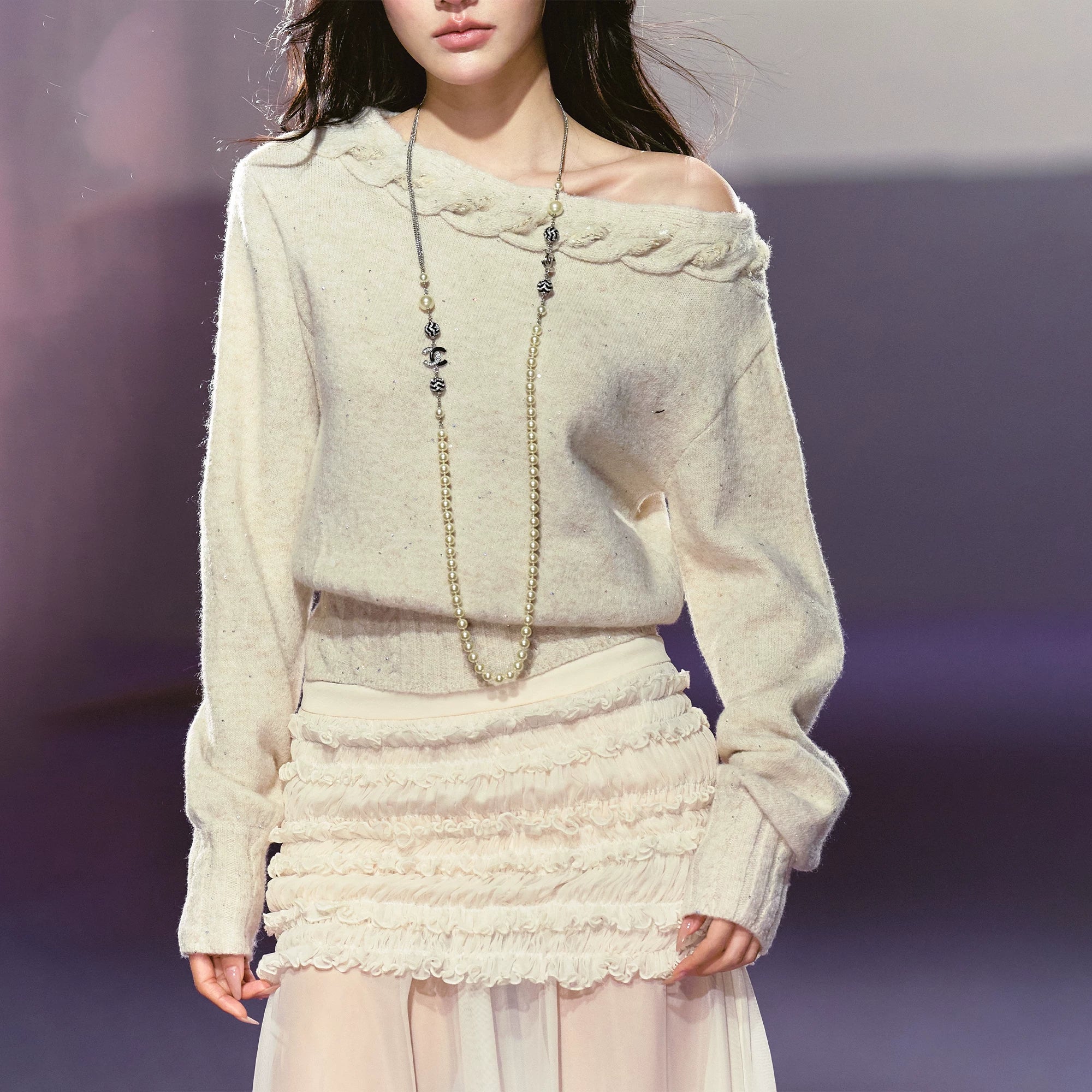 AGAM Lazy Waist and Thin Knitted Sweater