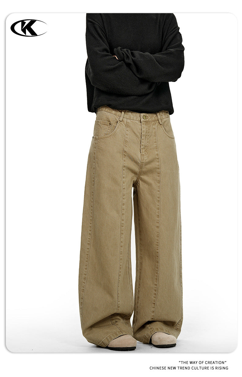 11KN Straight Loose Wide-leg Slacks