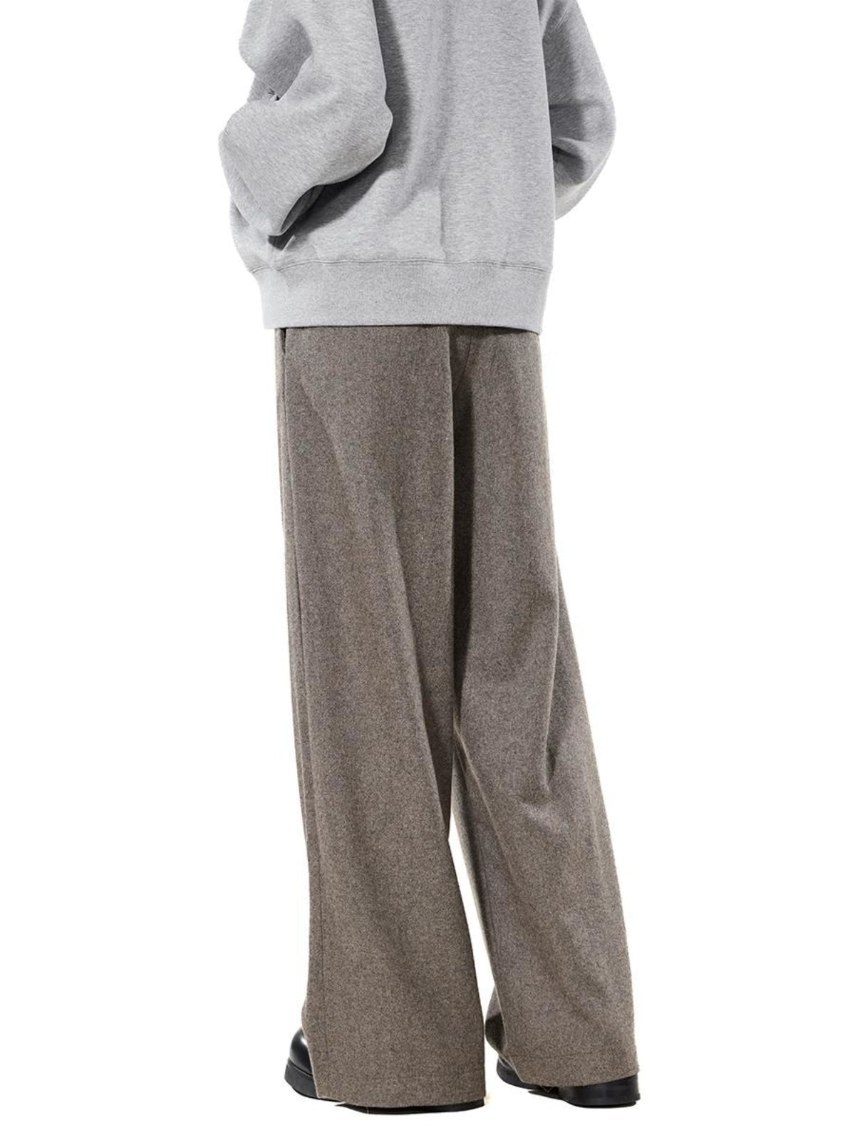 BTSG X Peoede 50% wool straight wide-leg Pants