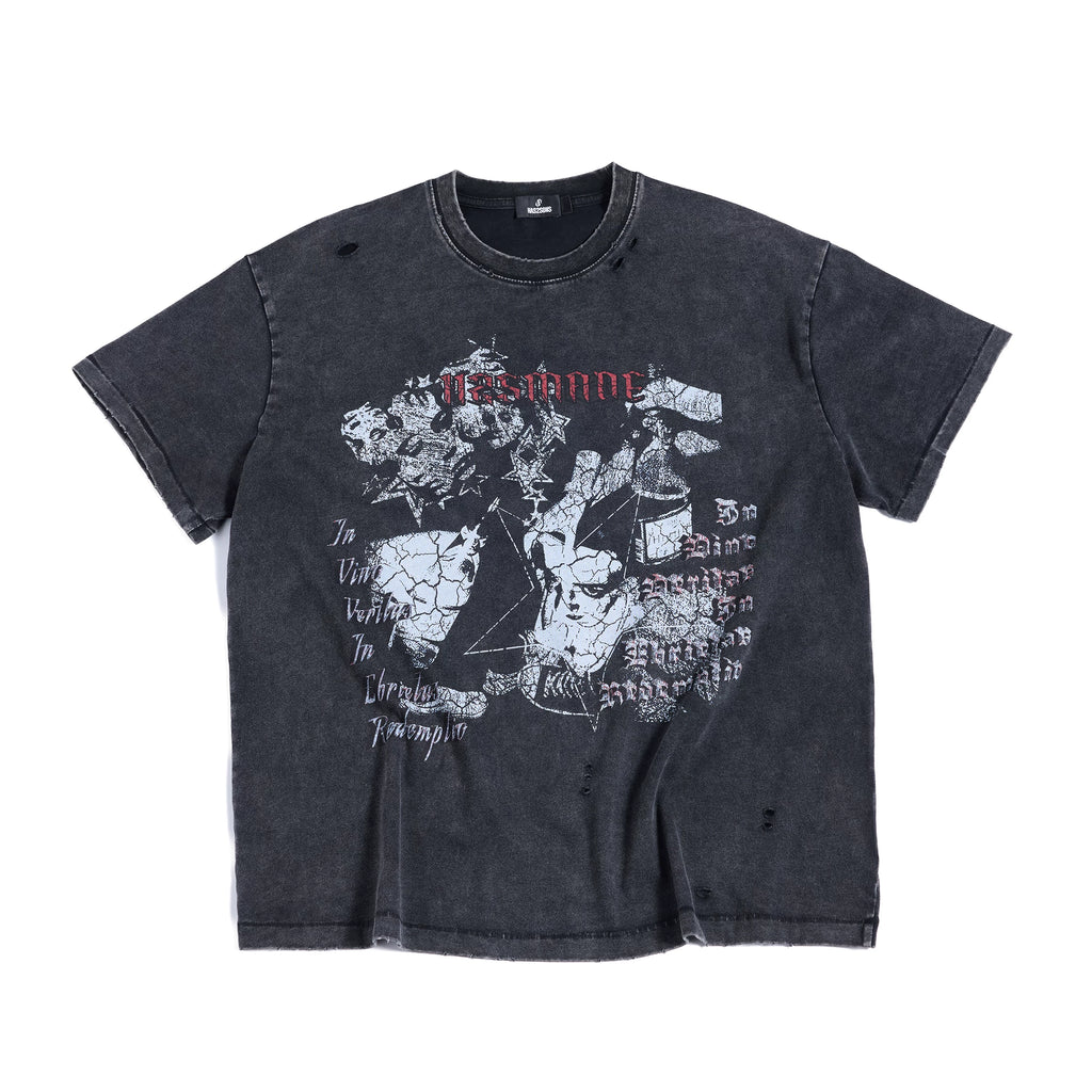 HAS2SONS Crew Neck Loose Casual Tee