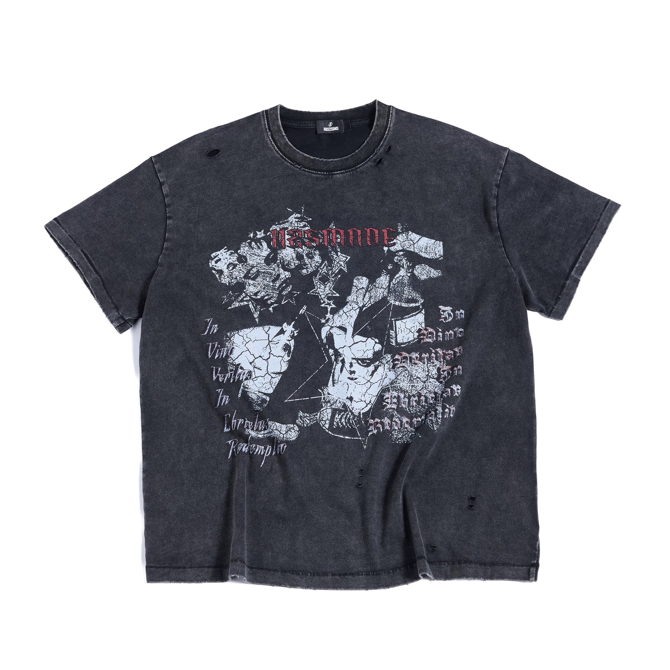 HAS2SONS Crew Neck Loose Casual Tee