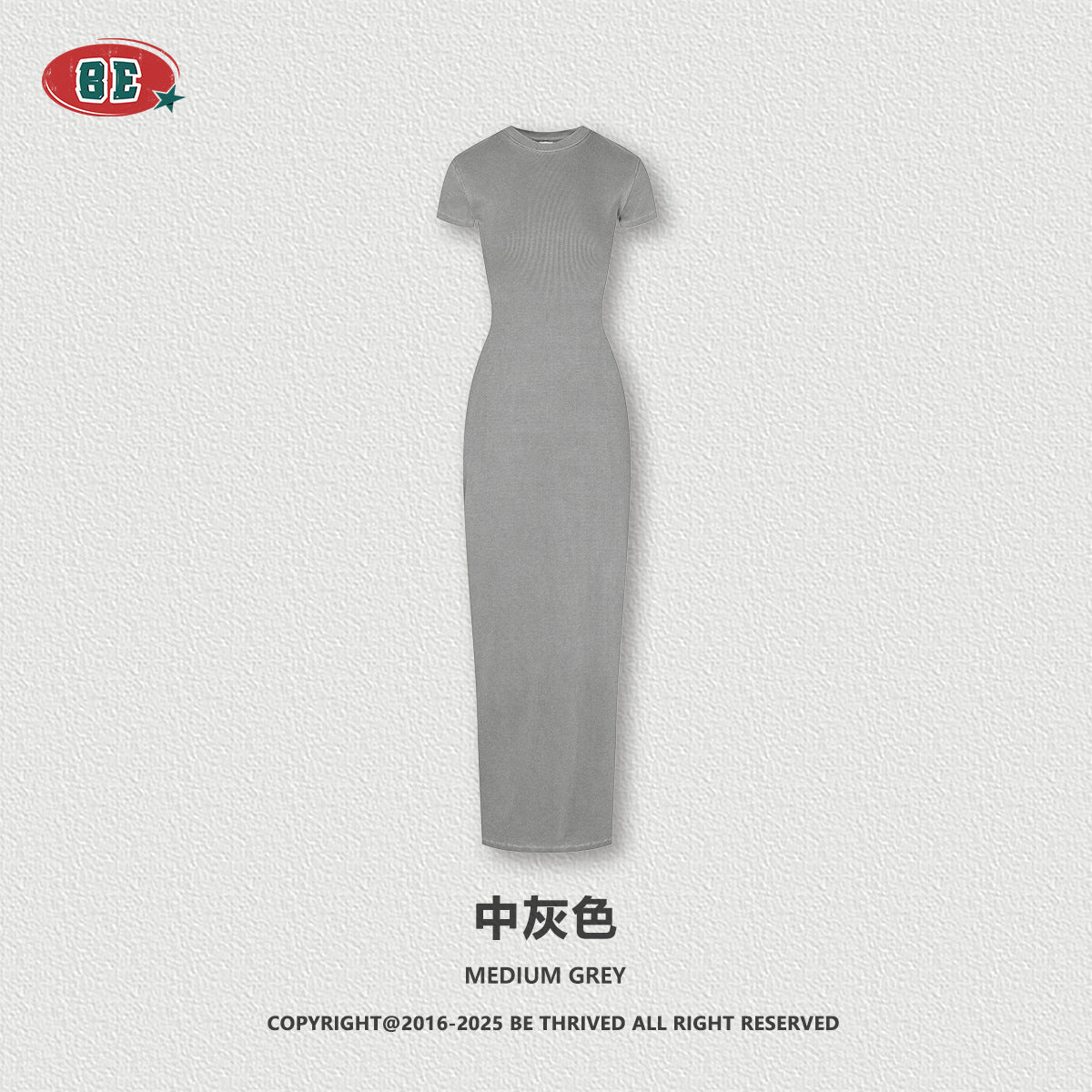 BE Women's SKIMS Style Summer Cotton Slim-fitting Slit Dress