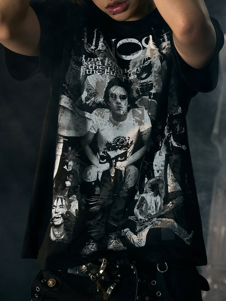 PAIKI Spiritual Portrait Retro Printed Tee