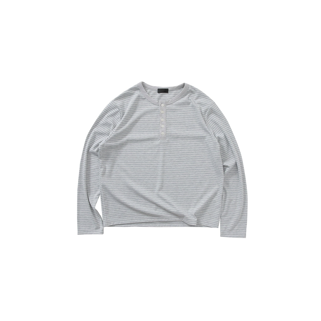 PLUS NO LOGO Casual Retro Crew Neck Striped Long Sleeve