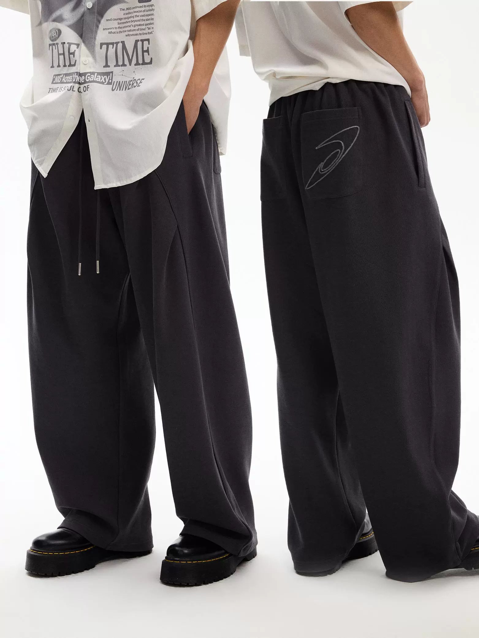 NewJNXS Towel Chain Embroidered Split Scimitar Pants