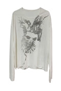 Human Voices Skull Guitar Print Destroy Mesh Long Sleeve