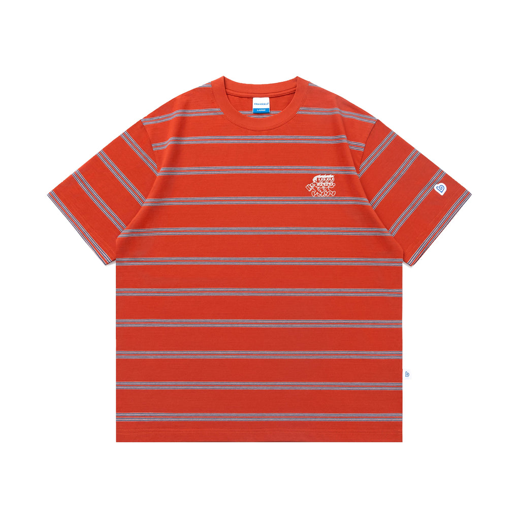 BENT IDEA Vintage Embroidered Striped Tee
