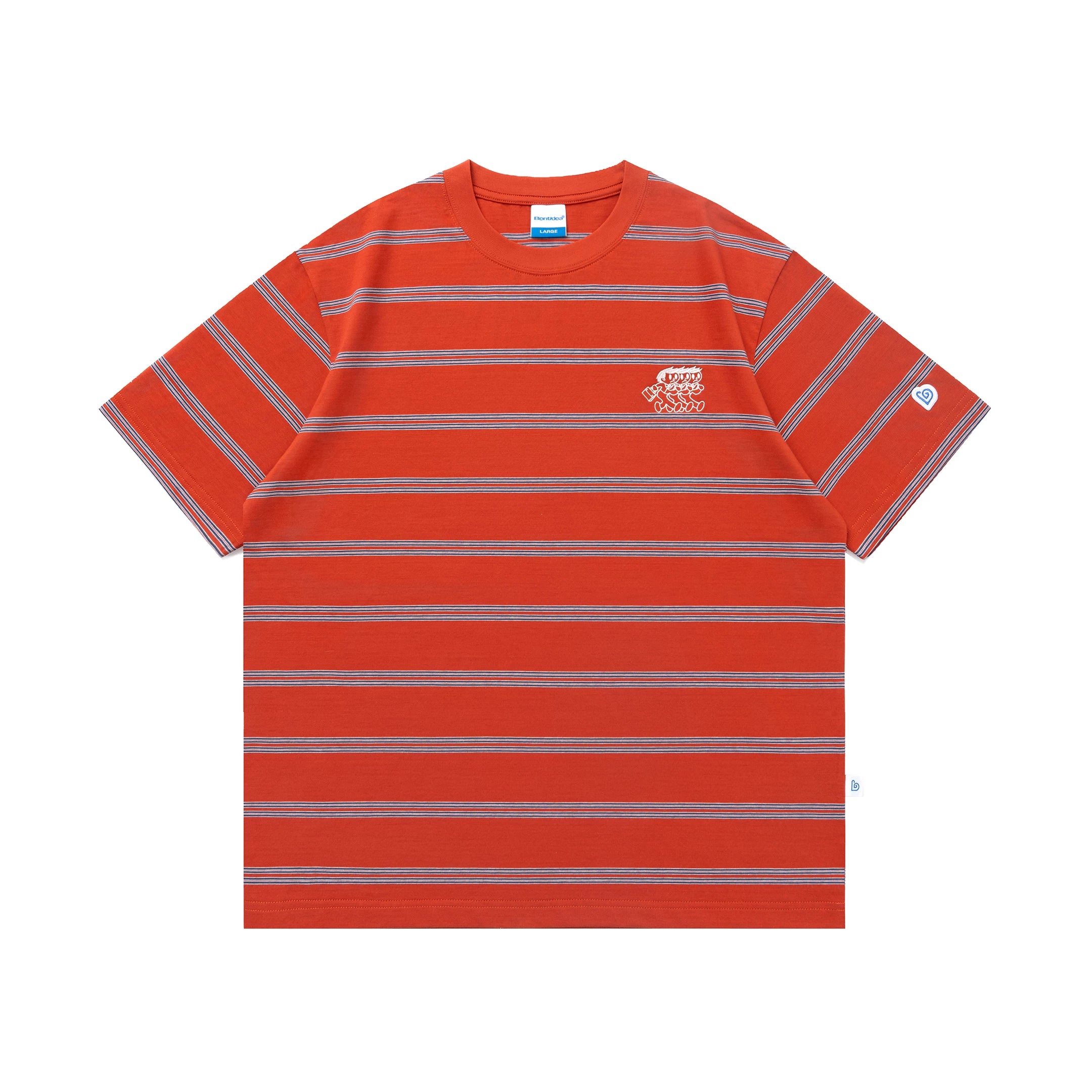BENT IDEA Vintage Embroidered Striped Tee