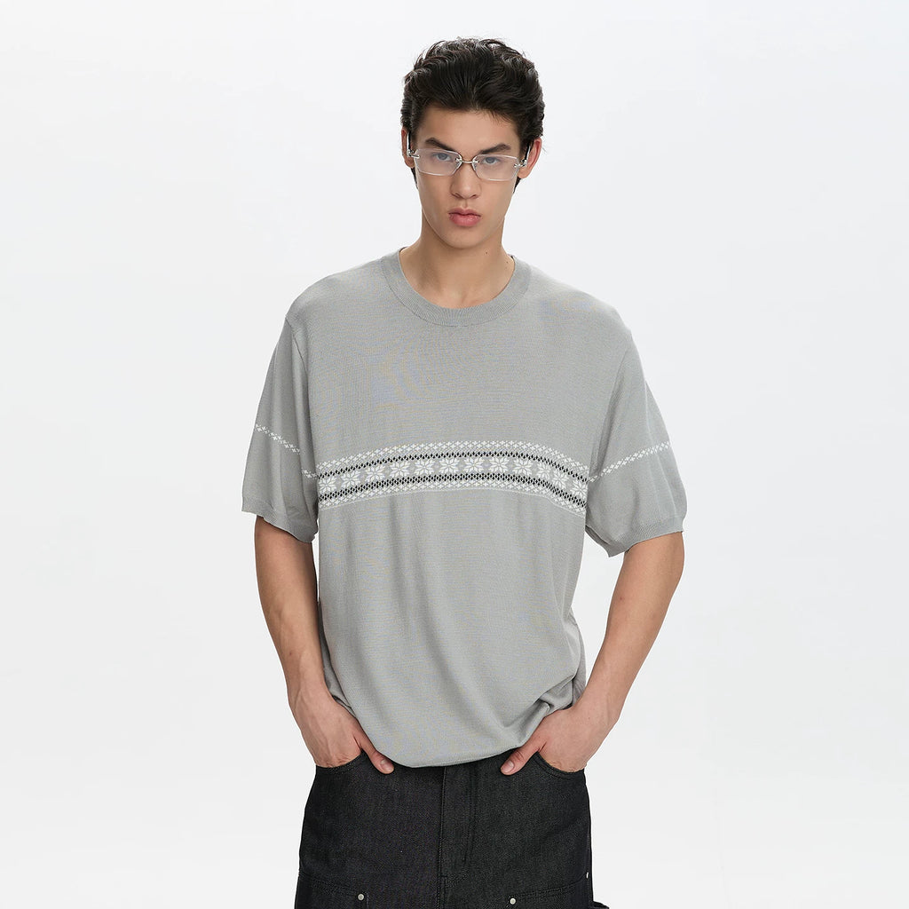 A PUEE Retro Loose and Versatile Knitted Tee