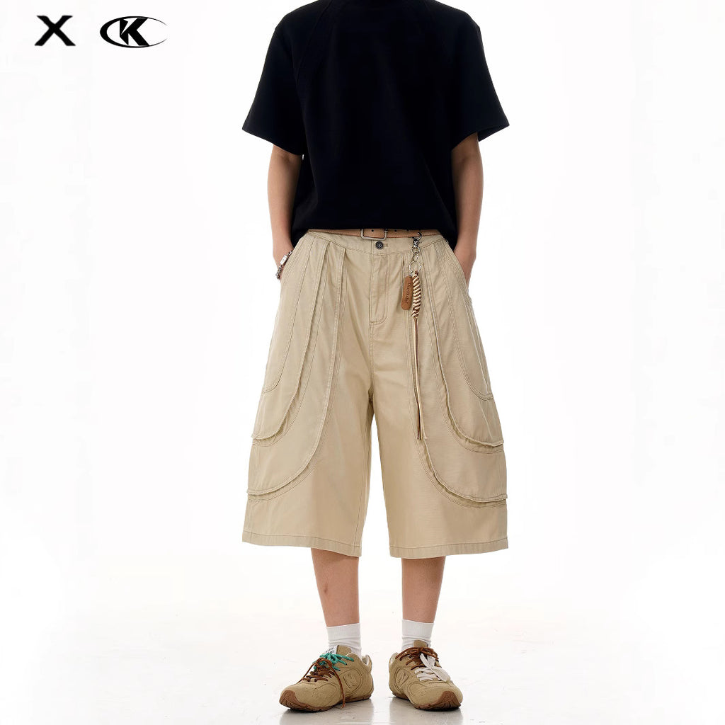 11KN Loose and Thin Wide-leg Casual Shorts