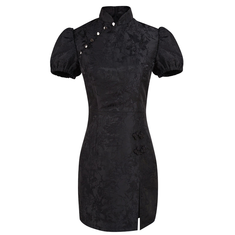 LULUSWINGS Chinese Style Three-dimensional Heavy Jacquard Slim Cheongsam