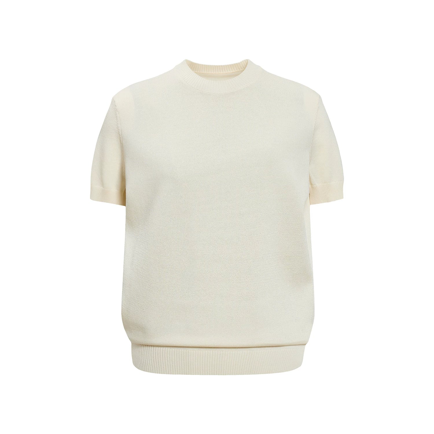 Sameuoo Crew Neck Shoulder Knit Tee