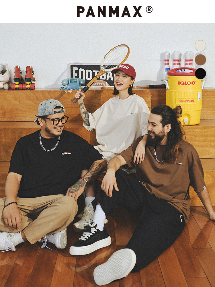 PANMAX Casual Loose Personality Letter Tee