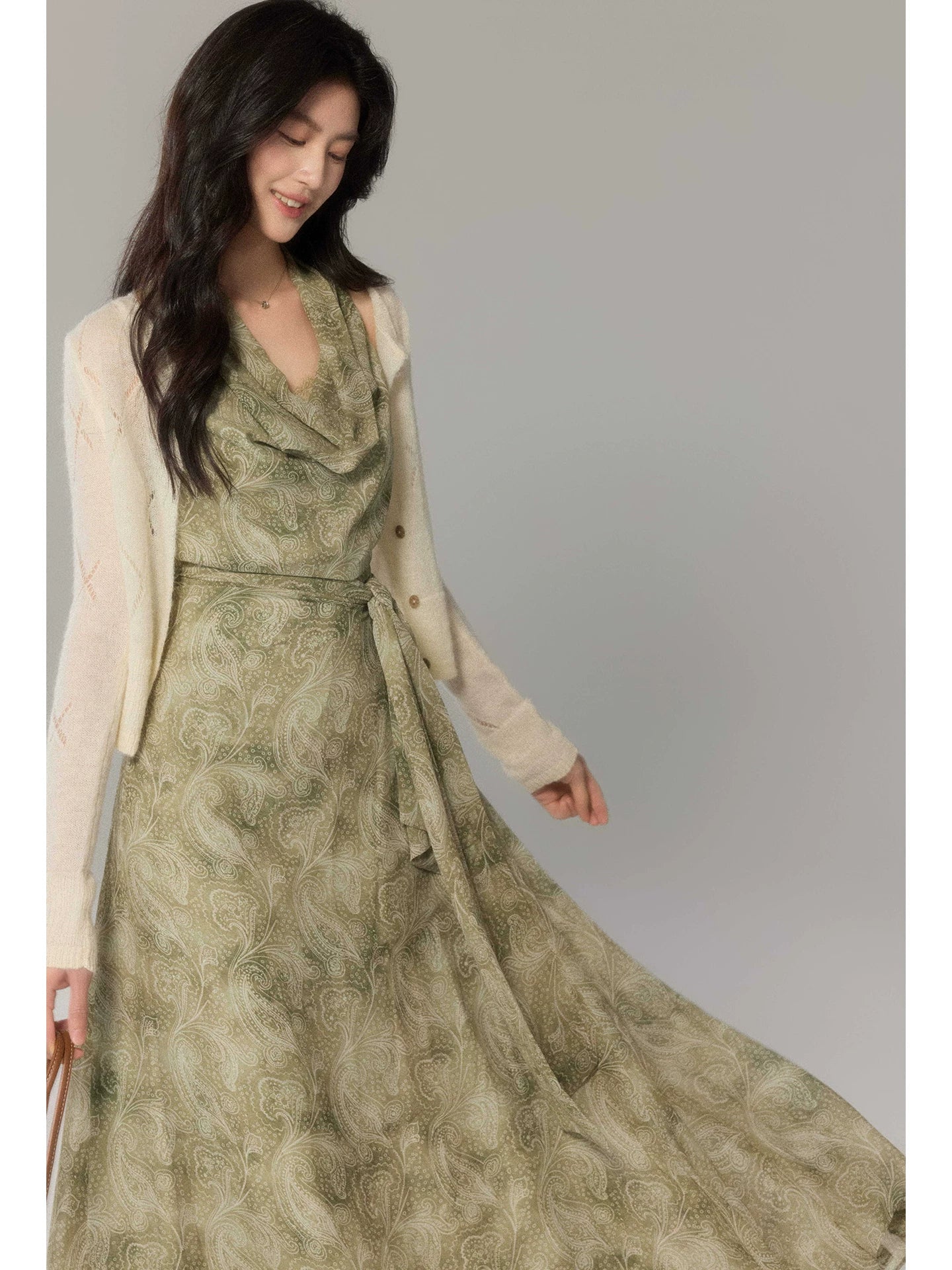 TYANG Ink Smudge Print Dress
