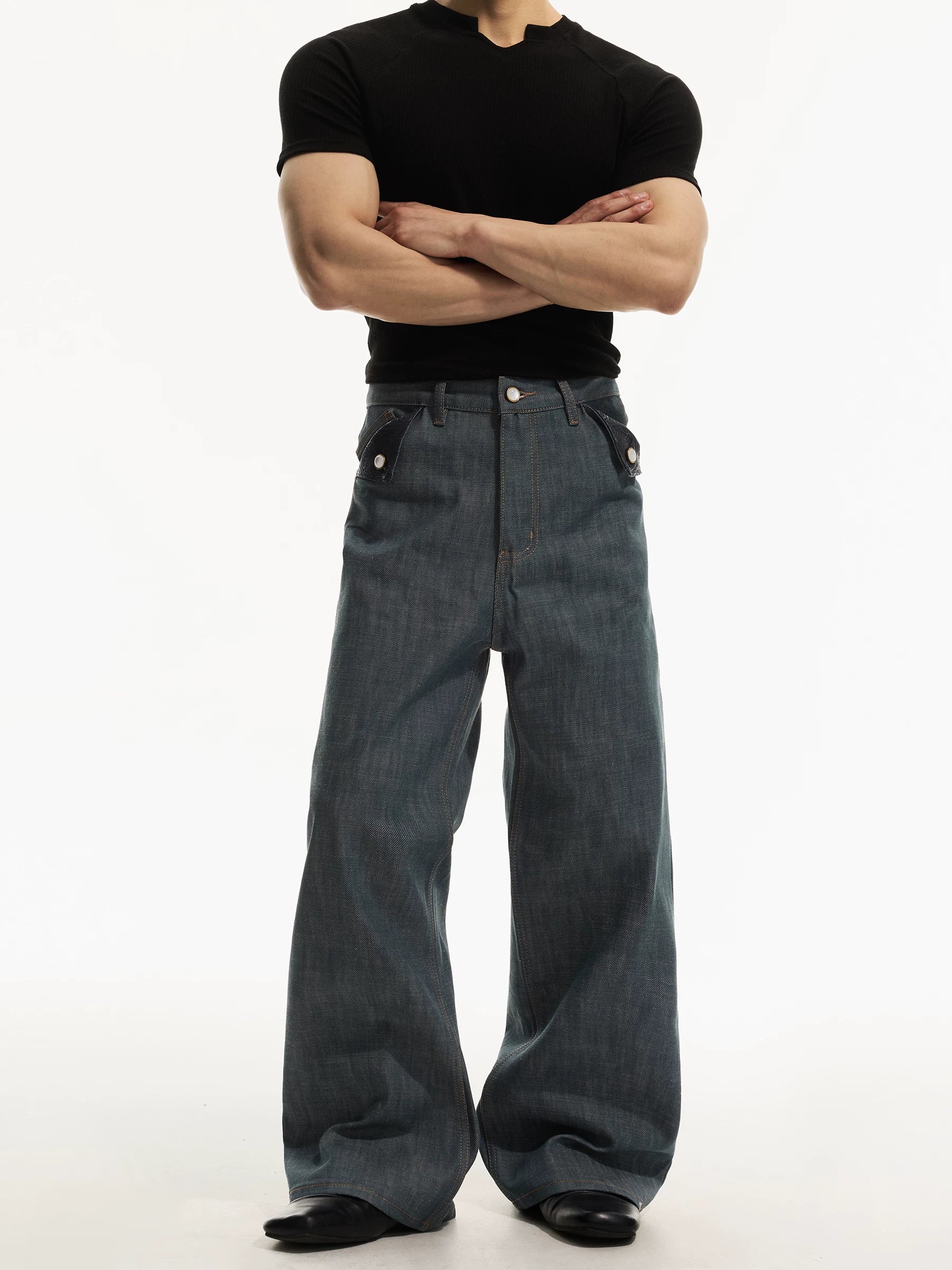 DAY NY Vintage Premium Wide Leg Straight Jeans