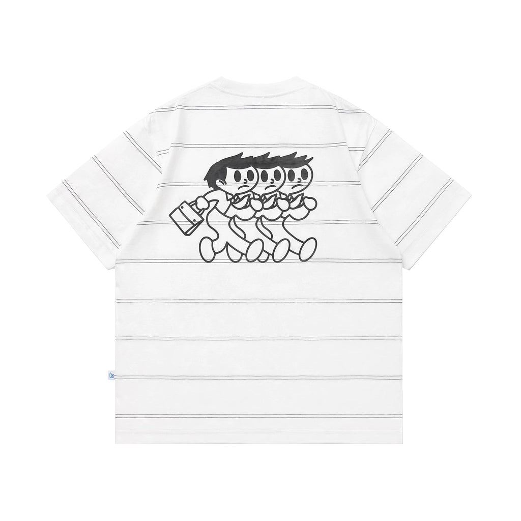 BENT IDEA Casual Striped Loose Tee