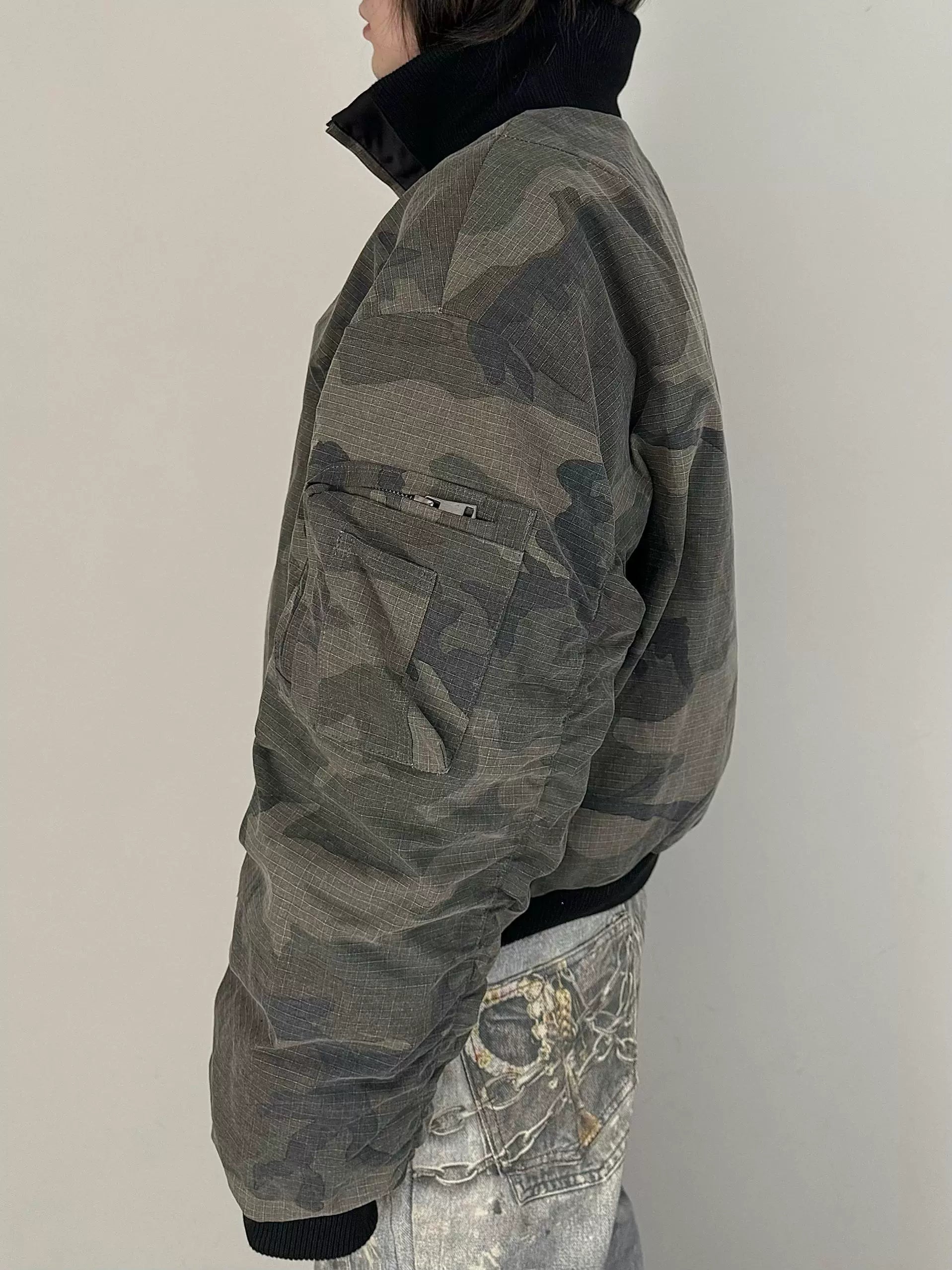 URRRGE Double-sided Camouflage Down Cotton-padded Jacket
