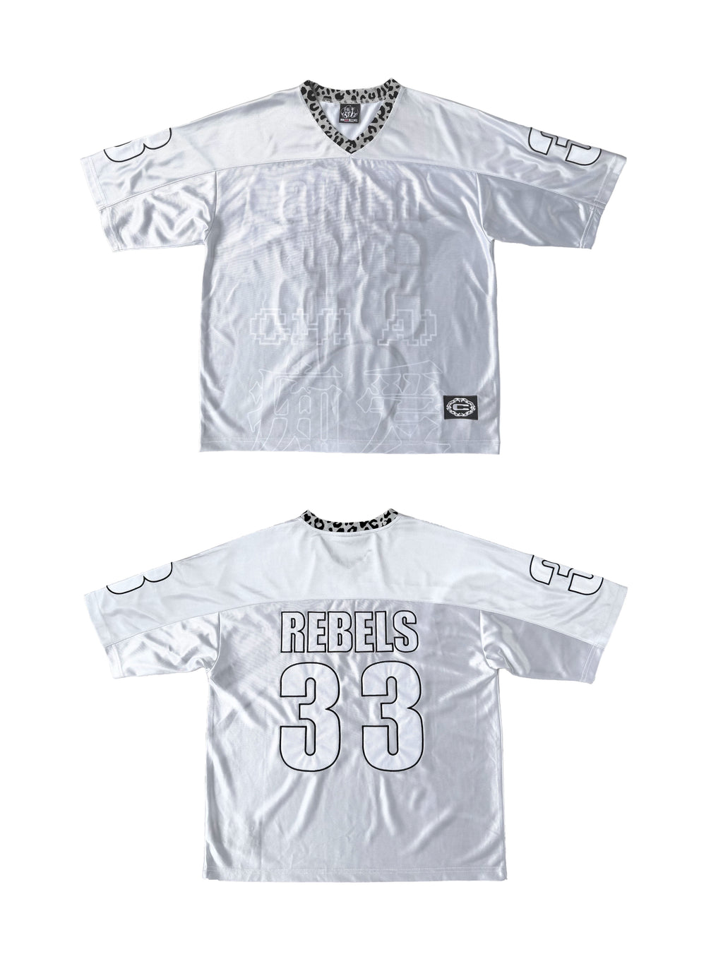 CHAI Splicing Glossy Loose Versatile Jersey Tee