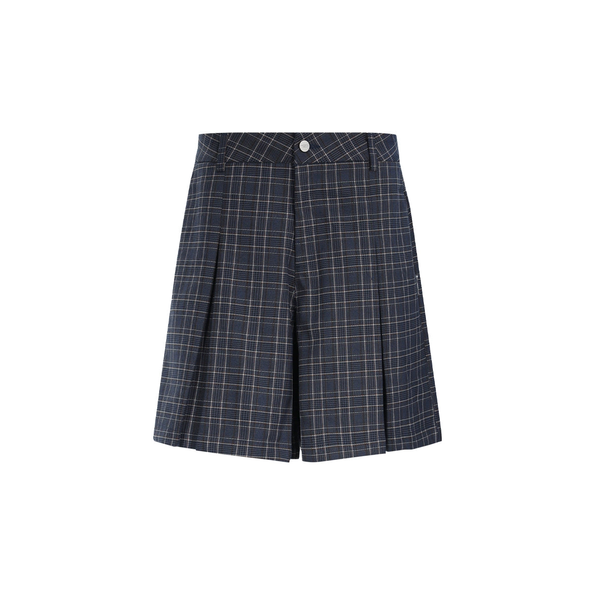 FUNKYFUN Plaid Pleated Silhouette Trousers Skirt