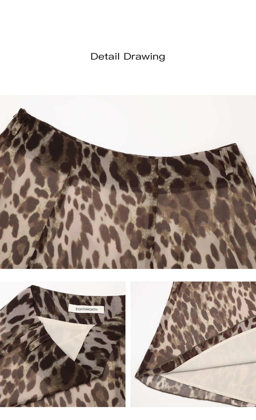 EIGHTHMONTH Leopard Print Swing Skirt