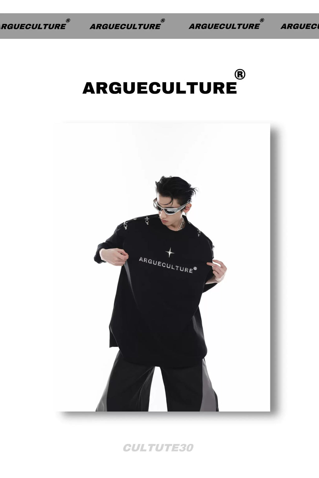 ArguECulturE Retro One-word Shoulder Loose Tee