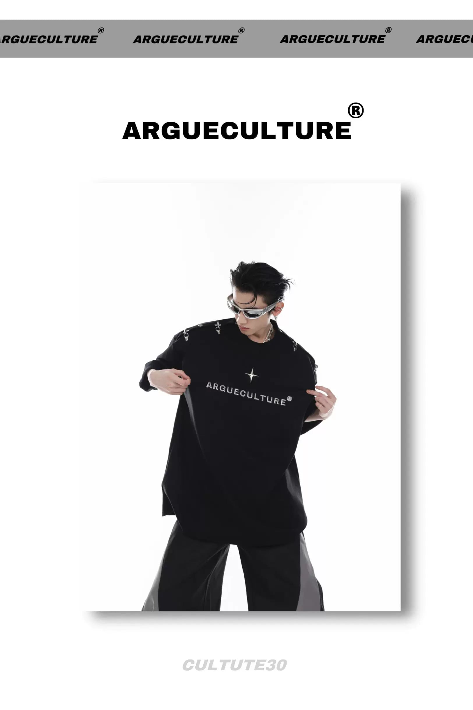 ArguECulturE Retro One-word Shoulder Loose Tee