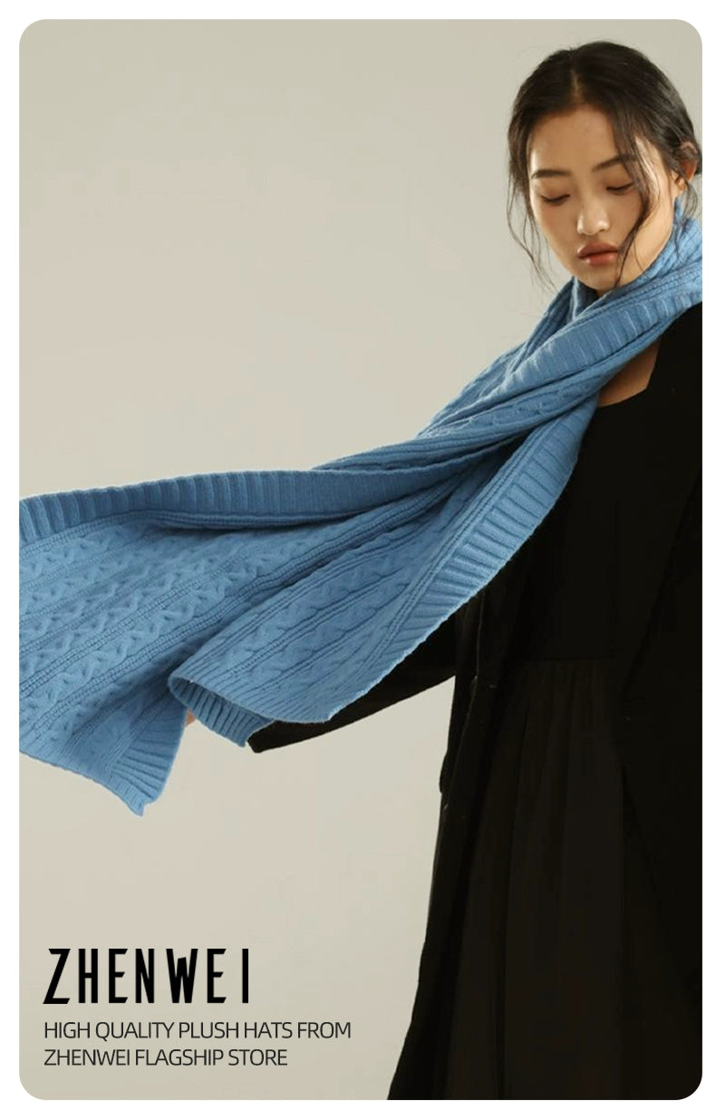 ZHENWEI Premium Coarse Knitted Scarf