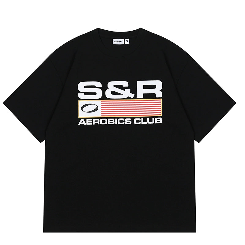 SOSER Vintage SR Print Casual Tee