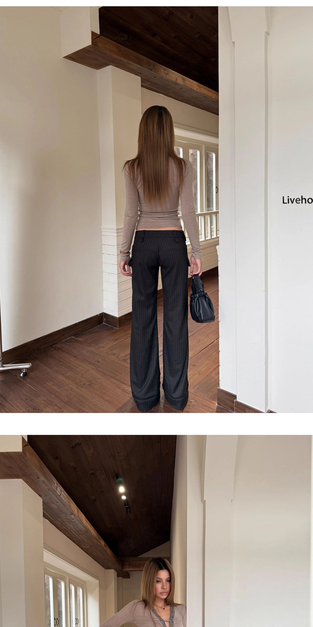 Audwyn V Neck Bead Slim Sleeve
