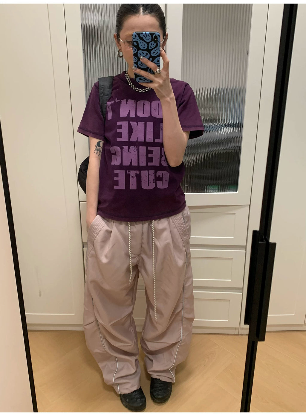 MMBBT Letter Print Round Neck Tee