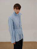 COLN Belt Simple Temperament Long-sleeved Shirt