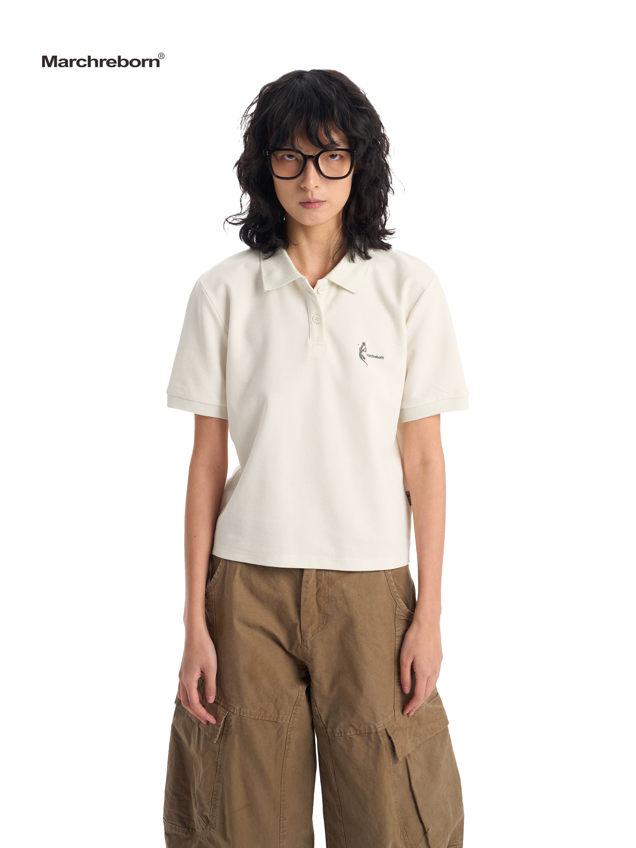 March Embroidered Flying Man Basic POLO Shirt