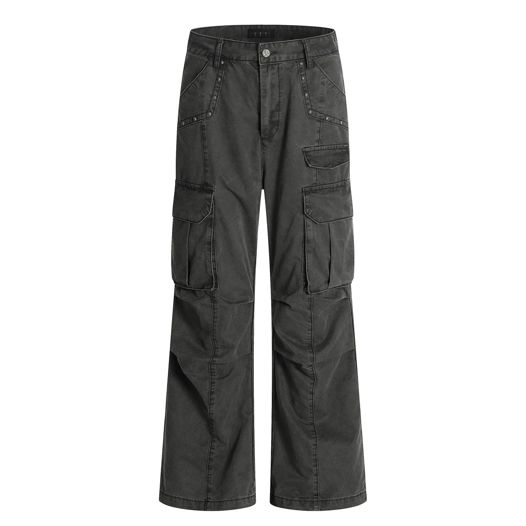 EME Vintage Multi-Pocket Loose Overalls