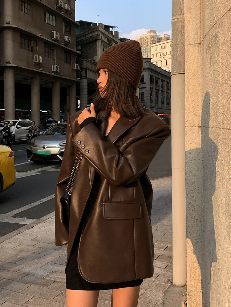 OUSPH Vintage Leather Jacket