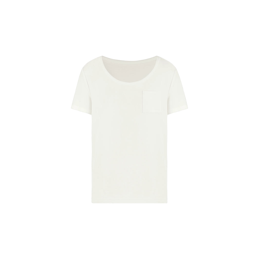 Jim Kennet Cool Big Round Neck Low Chest Loose Tee